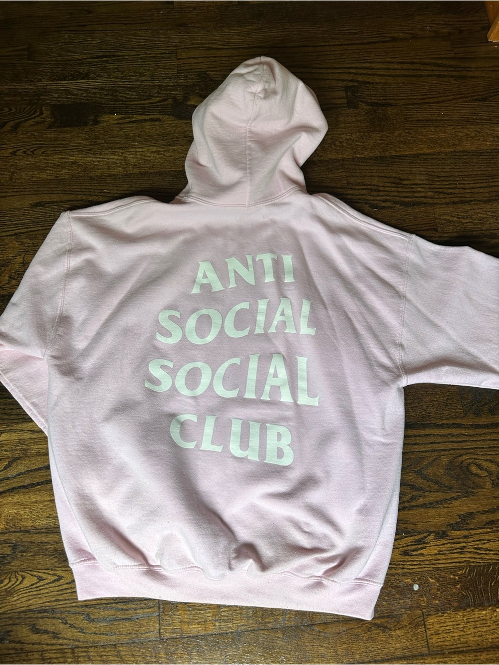 pink Anti Social Social Club Hoodie. Size XL